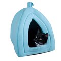 Pet Adobe Pet Adobe Plush Cuddle Cave, Igloo House to Sleep/Play, Removable Cushion for Small Dogs, Cats, Blue 869751NAL